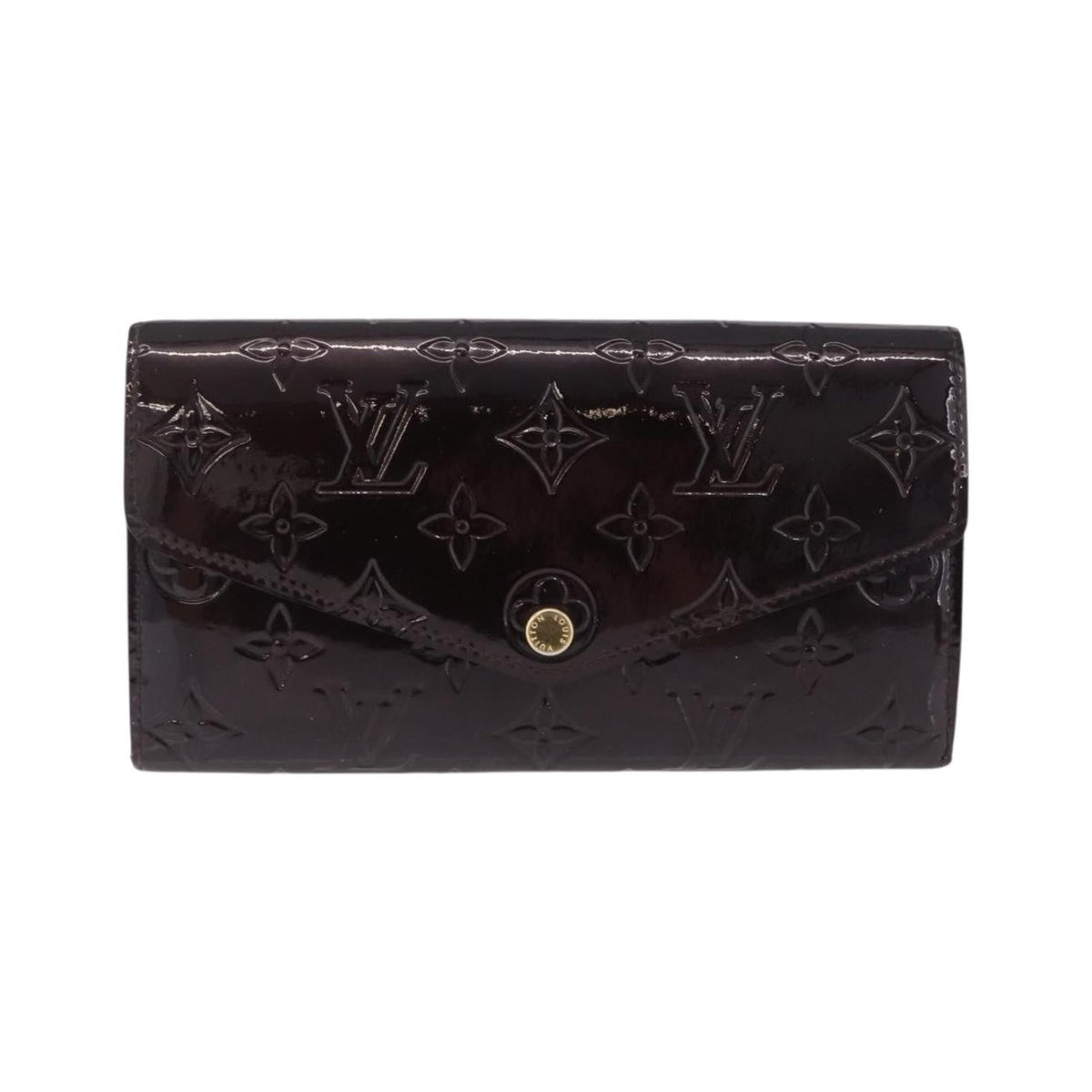 Louis Vuitton Sarah Wallet NM Monogram Vernis, Burgundy, Patent Leather, Wallet