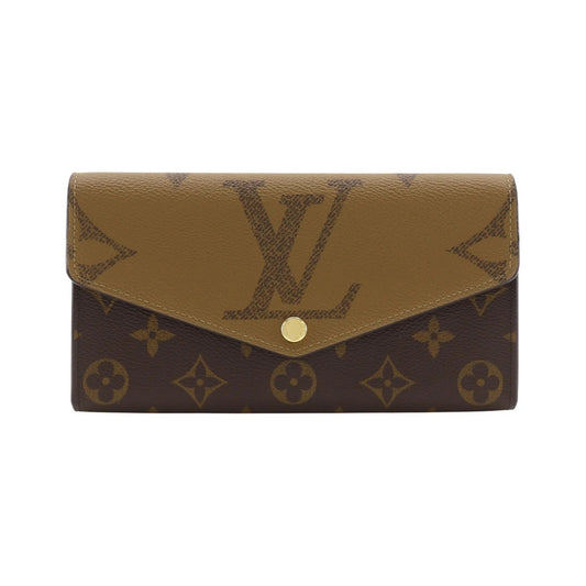 Louis Vuitton Sarah Wallet NM Reverse Monogram Giant and Monogram Canvas, Brown, Canvas, Wallet