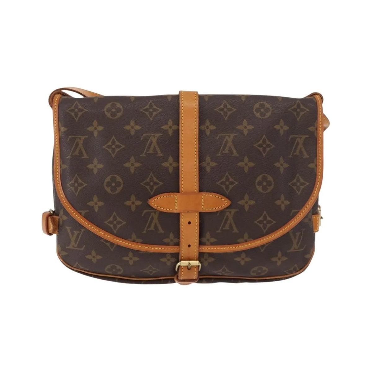 Louis Vuitton Saumur Canvas, Brown, Canvas, Shoulder Bag