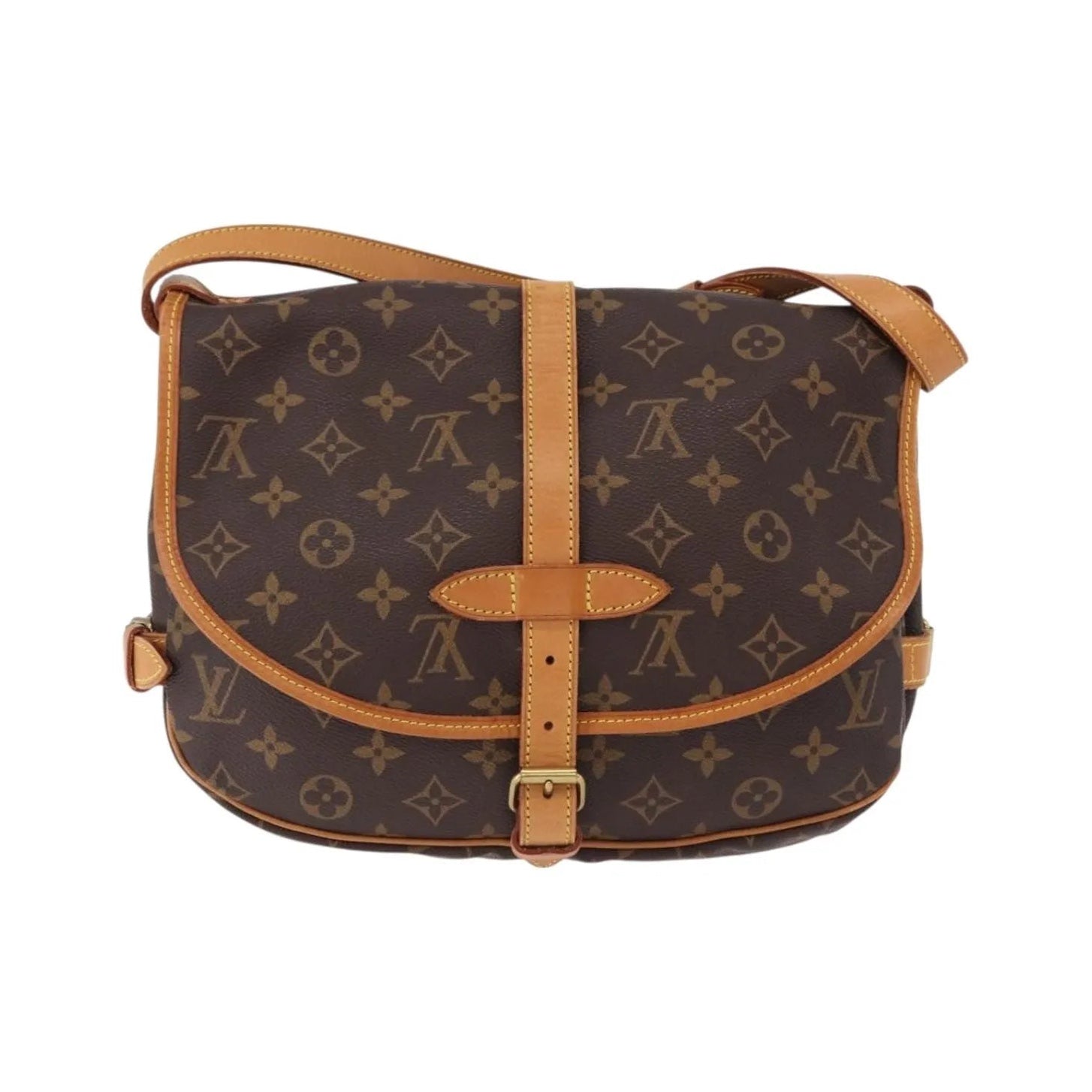 Louis Vuitton Saumur Canvas, Brown, Canvas, Shoulder Bag