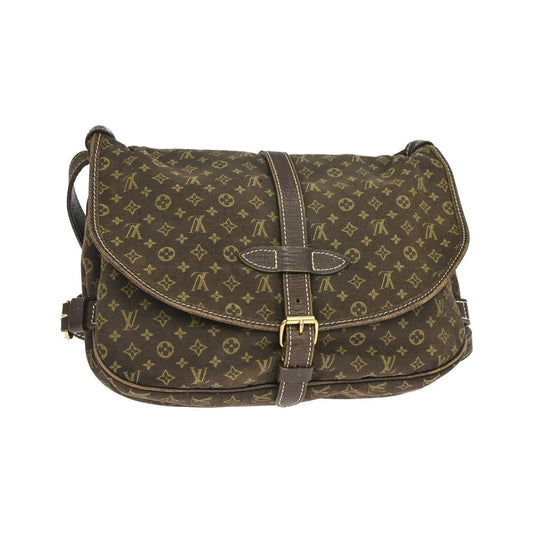 Louis Vuitton Saumur Mini Lin, Brown, Canvas, Shoulder Bag