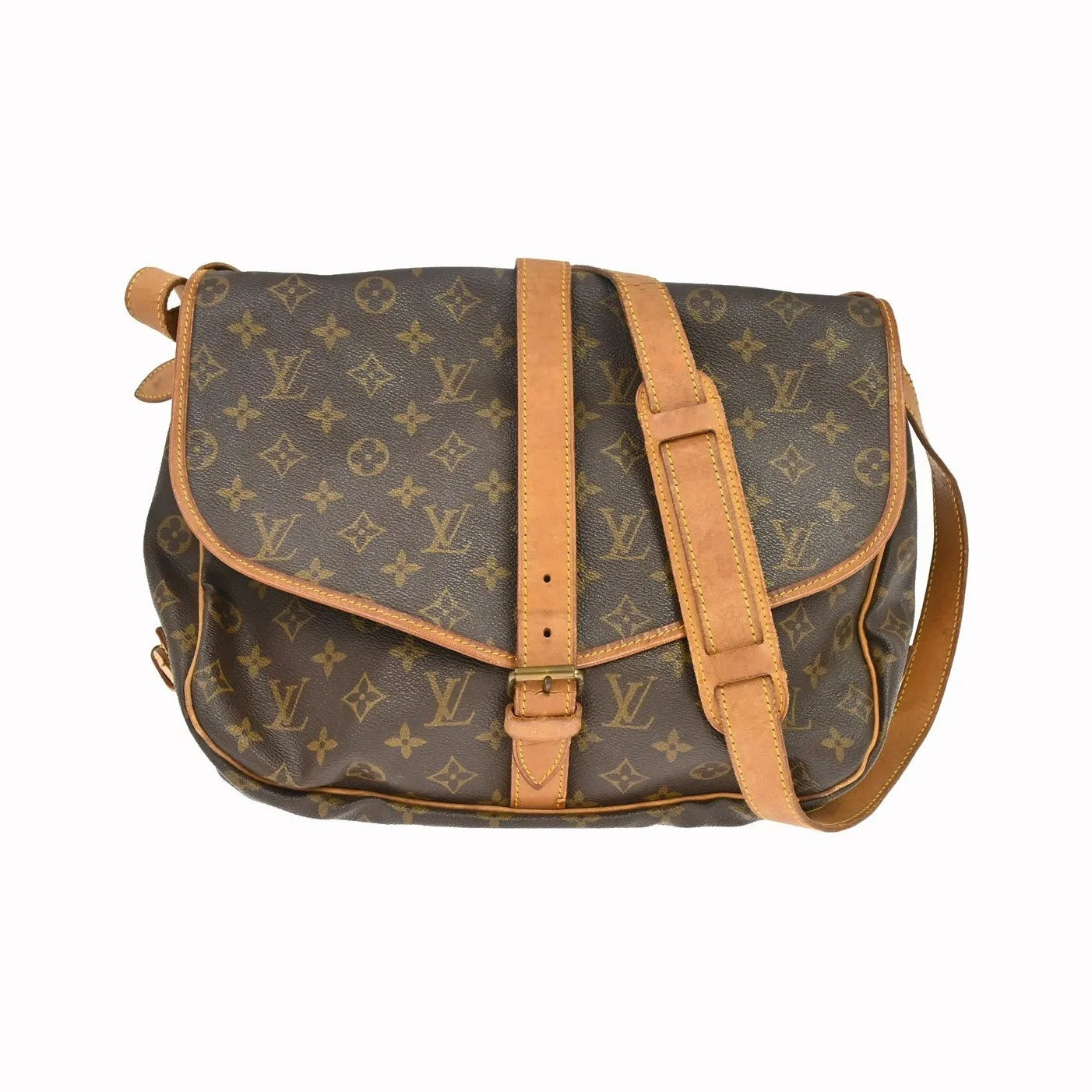 Louis Vuitton Saumur Monogram, Brown, Canvas, Shoulder Bag