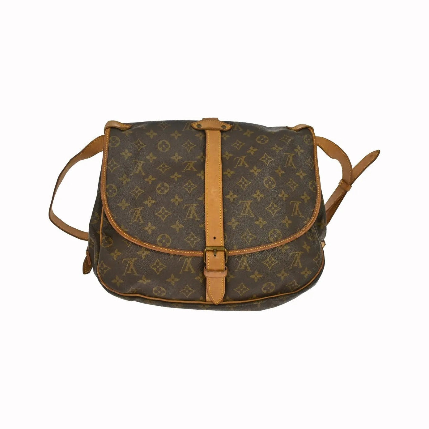 Louis Vuitton Saumur Monogram, Brown, Canvas, Shoulder Bag