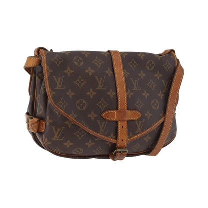 Louis Vuitton Saumur Monogram, Brown, Canvas, Shoulder Bag