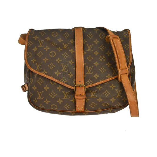 Louis Vuitton Saumur Monogram, Brown, Canvas, Shoulder Bag