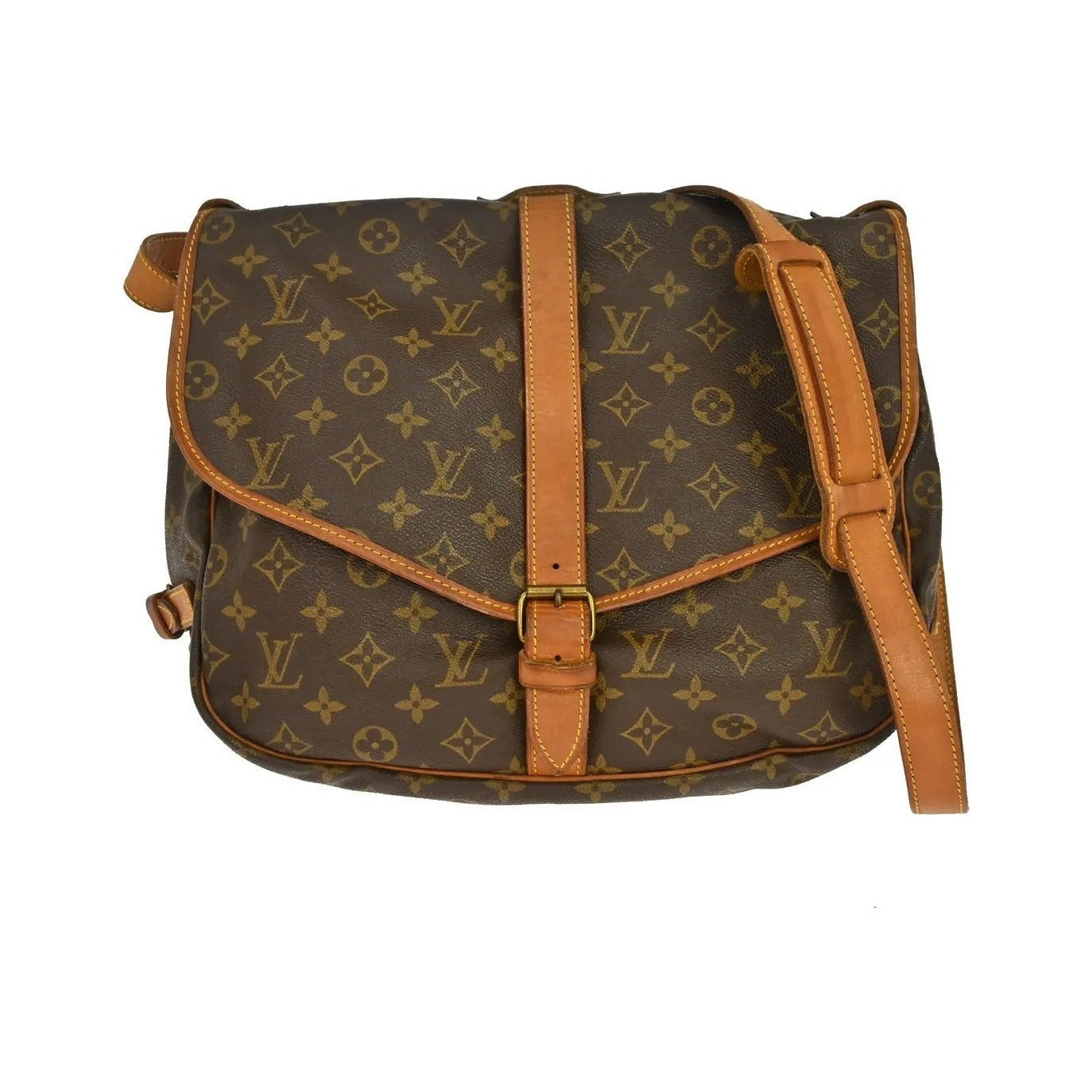Louis Vuitton Saumur Monogram, Brown, Canvas, Shoulder Bag