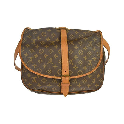 Louis Vuitton Saumur Monogram, Brown, Canvas, Shoulder Bag