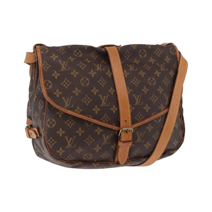 Louis Vuitton Saumur Monogram, Brown, Canvas, Shoulder Bag