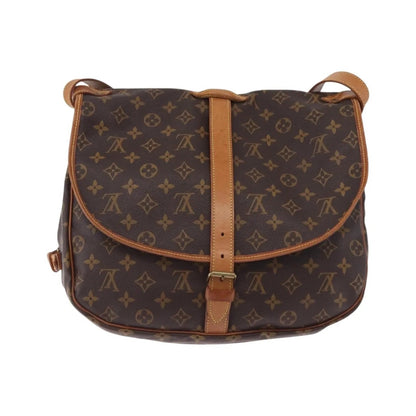 Louis Vuitton Saumur Monogram, Brown, Canvas, Shoulder Bag