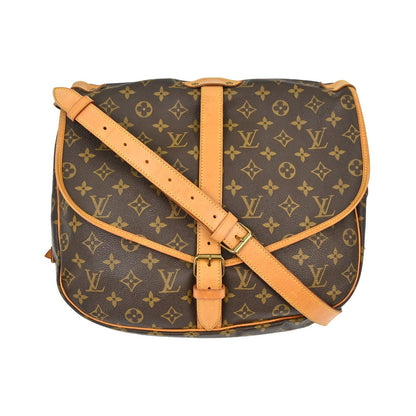 Louis Vuitton Saumur Monogram, Brown, Canvas, Shoulder Bag