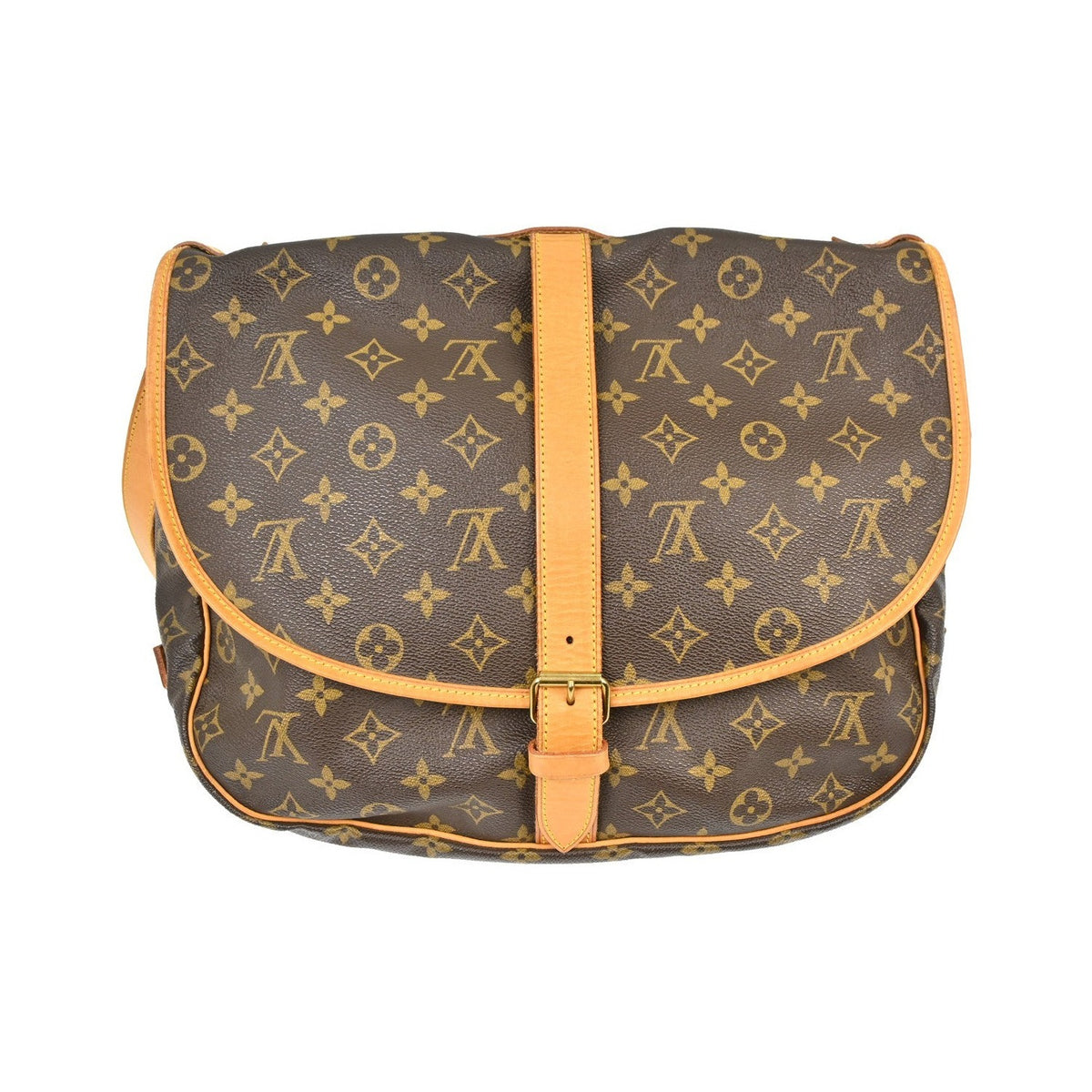 Louis Vuitton Saumur Monogram, Brown, Canvas, Shoulder Bag