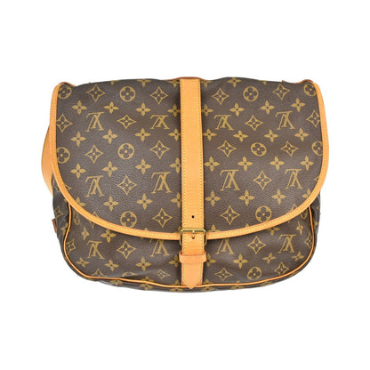 Louis Vuitton Saumur Monogram, Brown, Canvas, Shoulder Bag