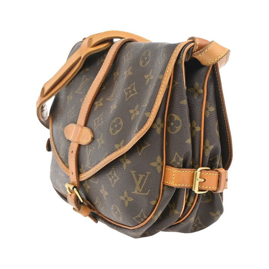 Louis Vuitton Saumur Monogram, Brown, Leather, Shoulder Bag