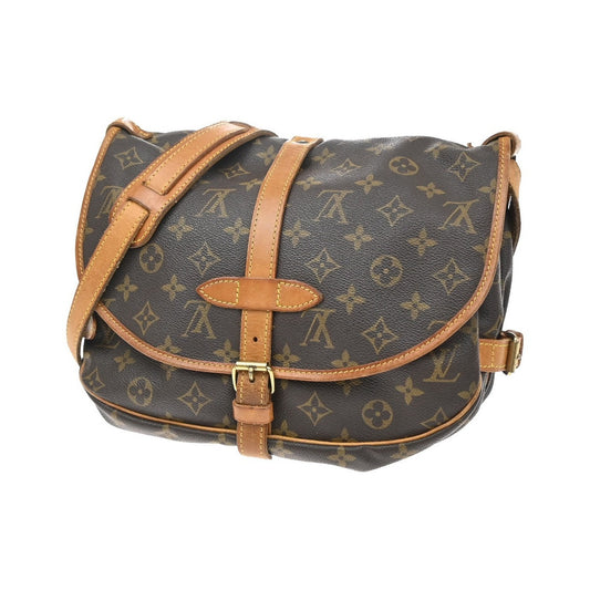 Louis Vuitton Saumur Monogram, Brown, Canvas, Shoulder Bag