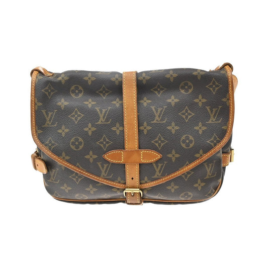 Louis Vuitton Saumur Monogram, Brown, Canvas, Shoulder Bag