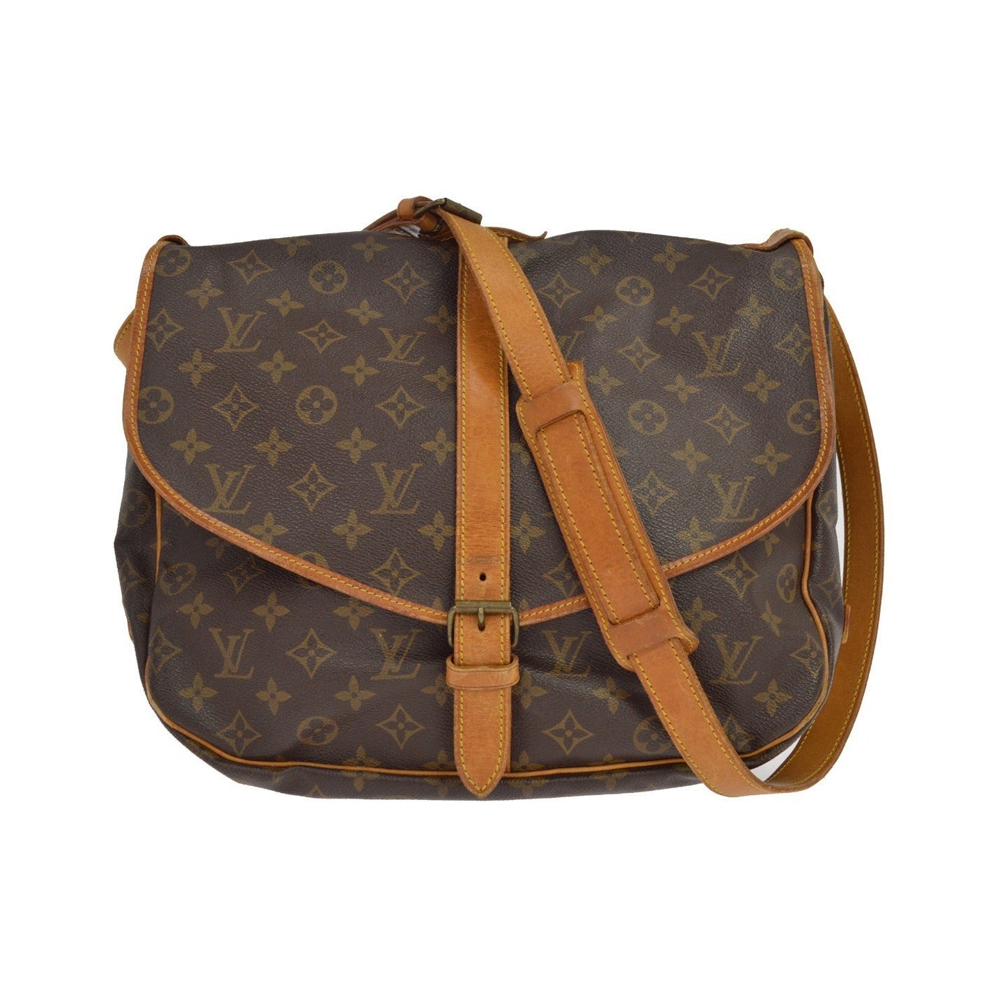 Louis Vuitton Saumur Monogram, Brown, Canvas, Shoulder Bag