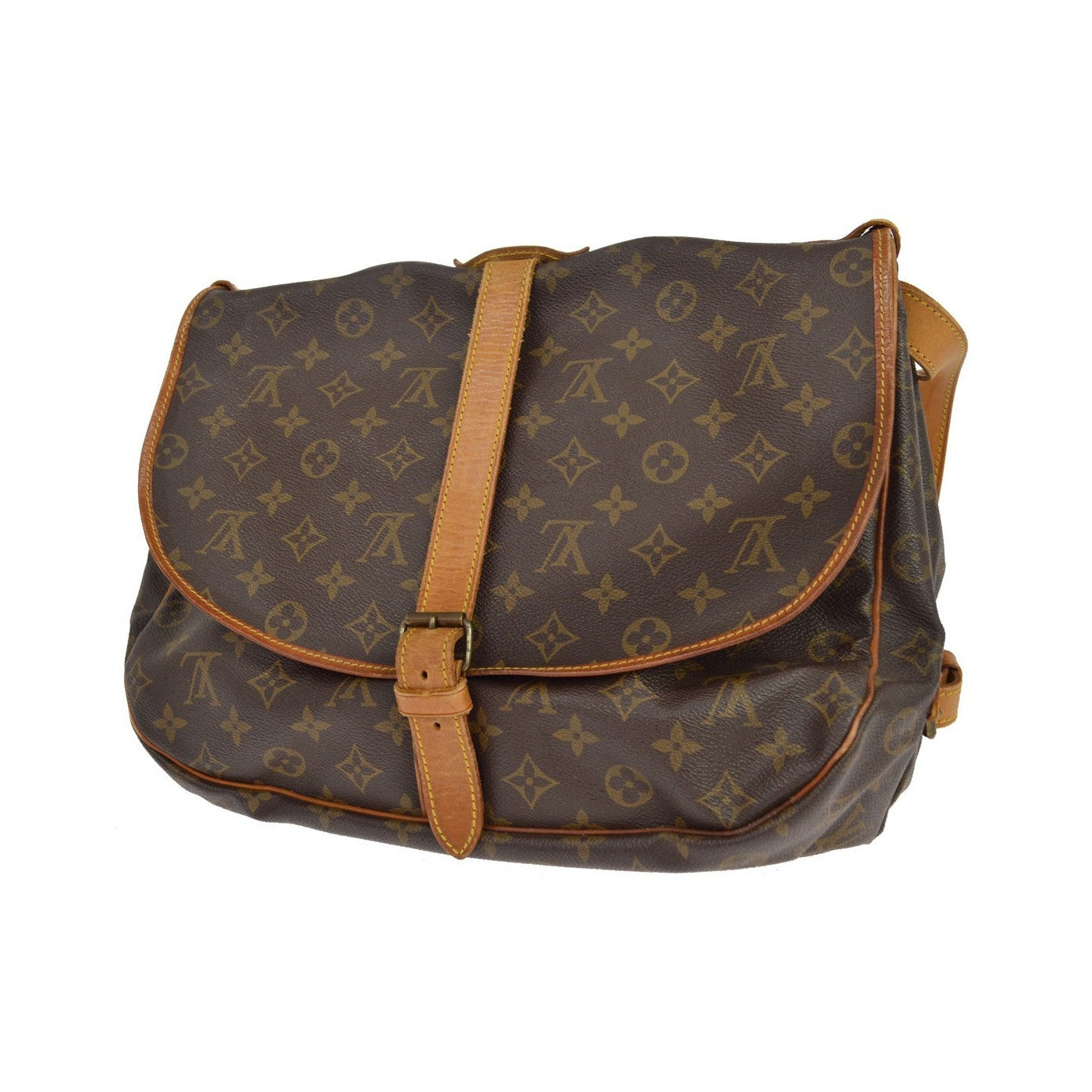 Louis Vuitton Saumur Monogram, Brown, Canvas, Shoulder Bag
