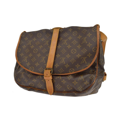 Louis Vuitton Saumur Monogram, Brown, Canvas, Shoulder Bag