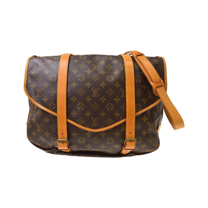 Louis Vuitton Saumur Monogram, Brown, Canvas, Shoulder Bag