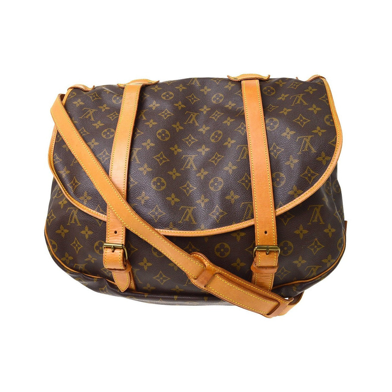 Louis Vuitton Saumur Monogram, Brown, Canvas, Shoulder Bag