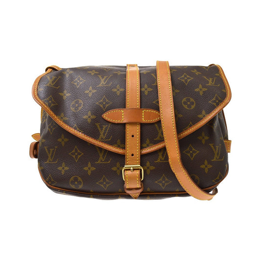 Louis Vuitton Saumur Monogram, Brown, Canvas, Shoulder Bag