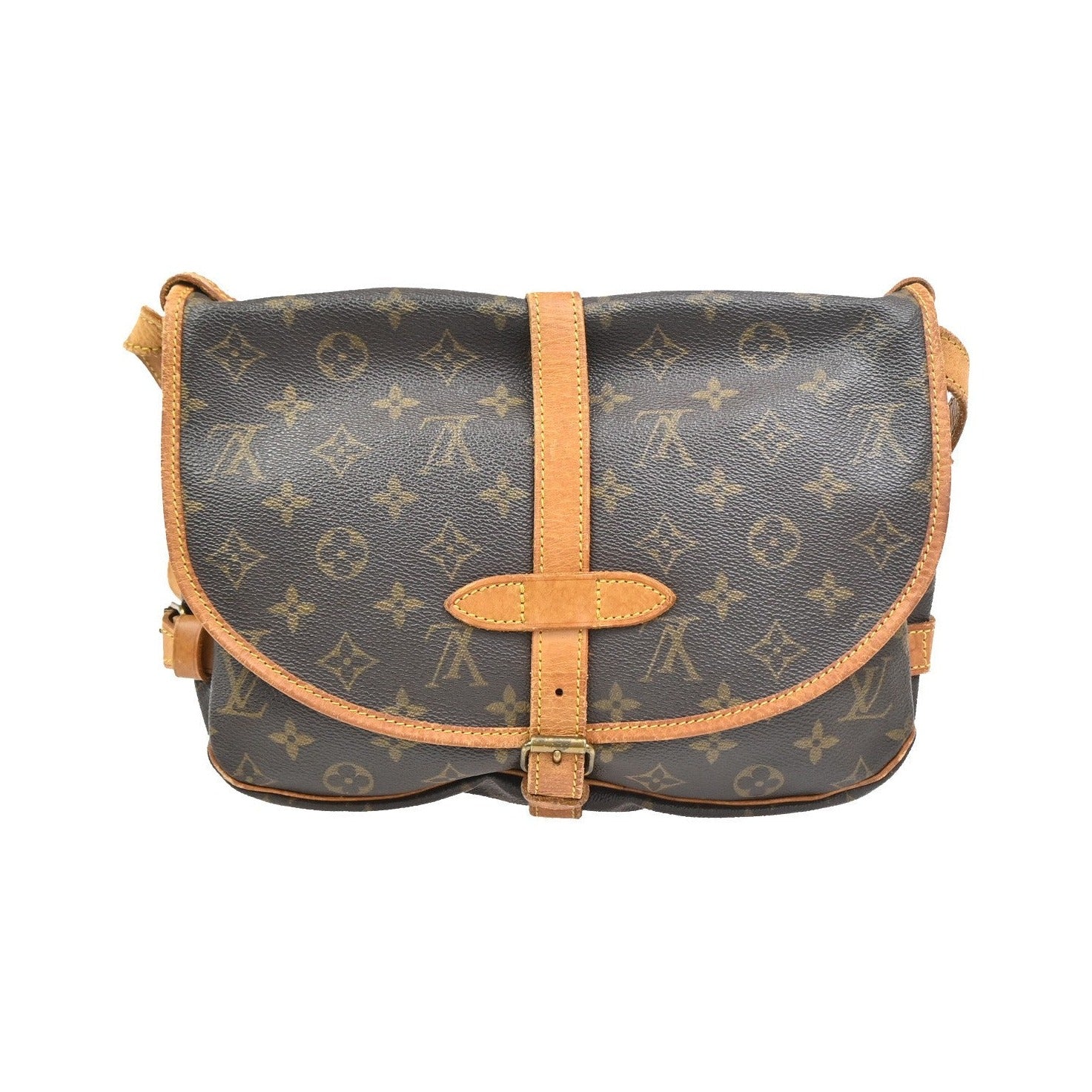 Louis Vuitton Saumur Monogram, Brown, Canvas, Shoulder Bag