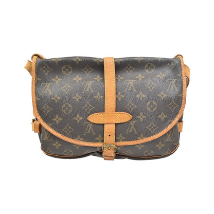 Louis Vuitton Saumur Monogram, Brown, Canvas, Shoulder Bag