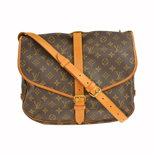 Louis Vuitton Saumur Monogram Canvas, Brown, Canvas, Shoulder Bag