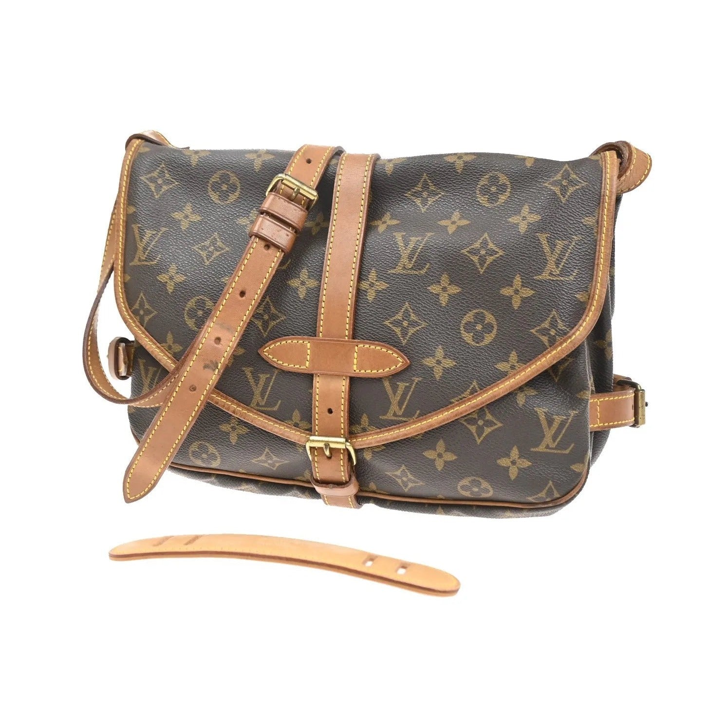Louis Vuitton Saumur Monogram Canvas, Brown, Canvas, Shoulder Bag
