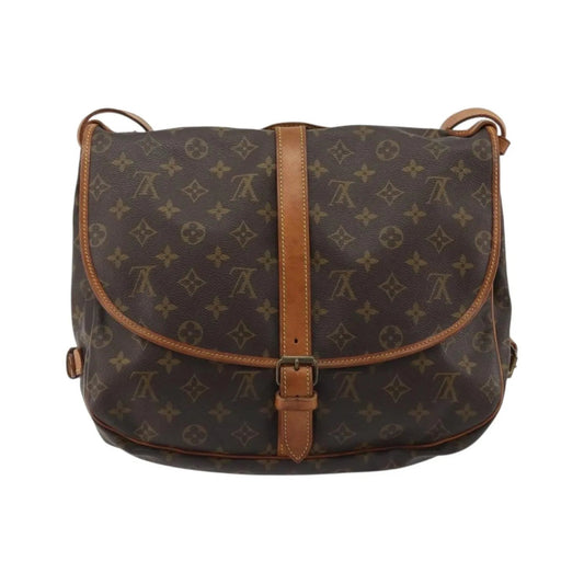 Louis Vuitton Saumur Monogram Canvas, Brown, Canvas, Shoulder Bag