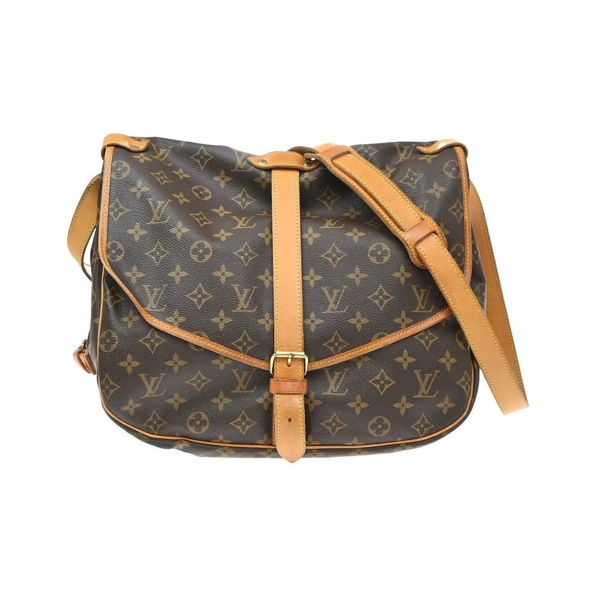 Louis Vuitton Saumur Monogram Canvas, Brown, Canvas, Shoulder Bag