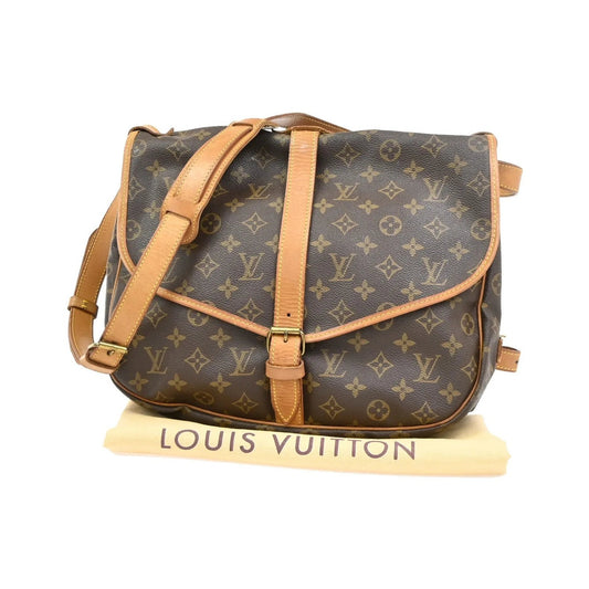 Louis Vuitton Saumur Monogram Canvas, Brown, Canvas, Shoulder Bag