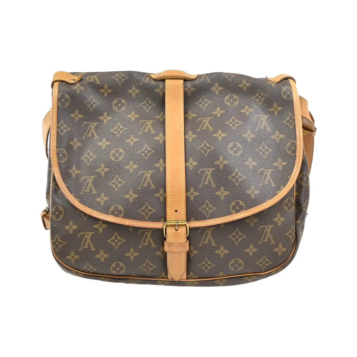 Louis Vuitton Saumur Monogram Canvas, Brown, Canvas, Shoulder Bag