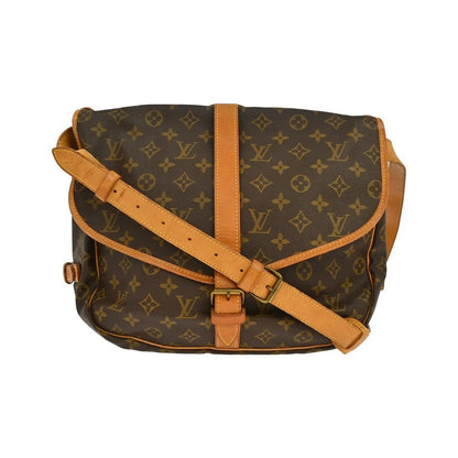 Louis Vuitton Saumur Monogram Canvas, Brown, Canvas, Shoulder Bag