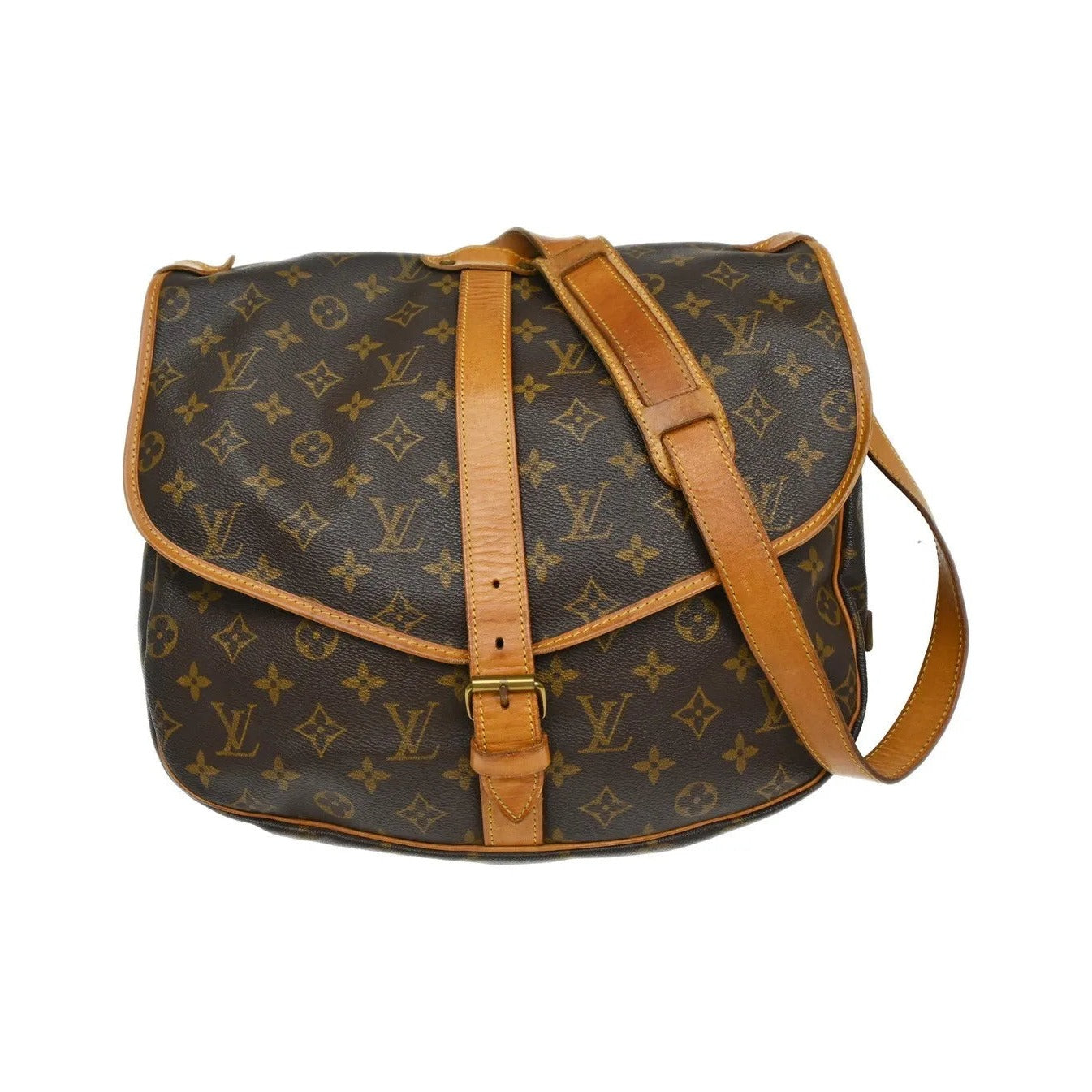 Louis Vuitton Saumur Monogram Canvas, Brown, Canvas, Shoulder Bag