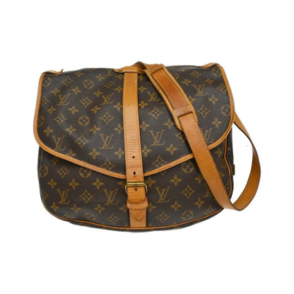 Louis Vuitton Saumur Monogram Canvas, Brown, Canvas, Shoulder Bag