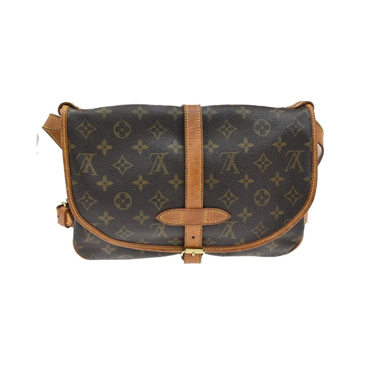 Louis Vuitton Saumur Monogram Canvas, Brown, Canvas, Shoulder Bag