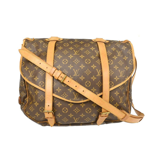 Louis Vuitton Saumur Monogram Canvas, Brown, Canvas, Shoulder Bag