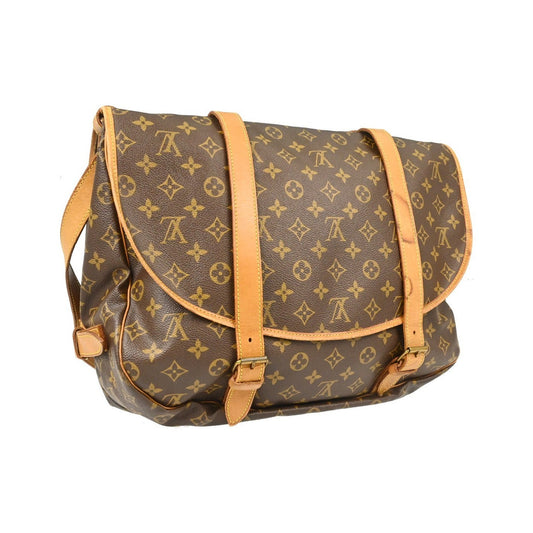 Louis Vuitton Saumur Monogram Canvas, Brown, Canvas, Shoulder Bag