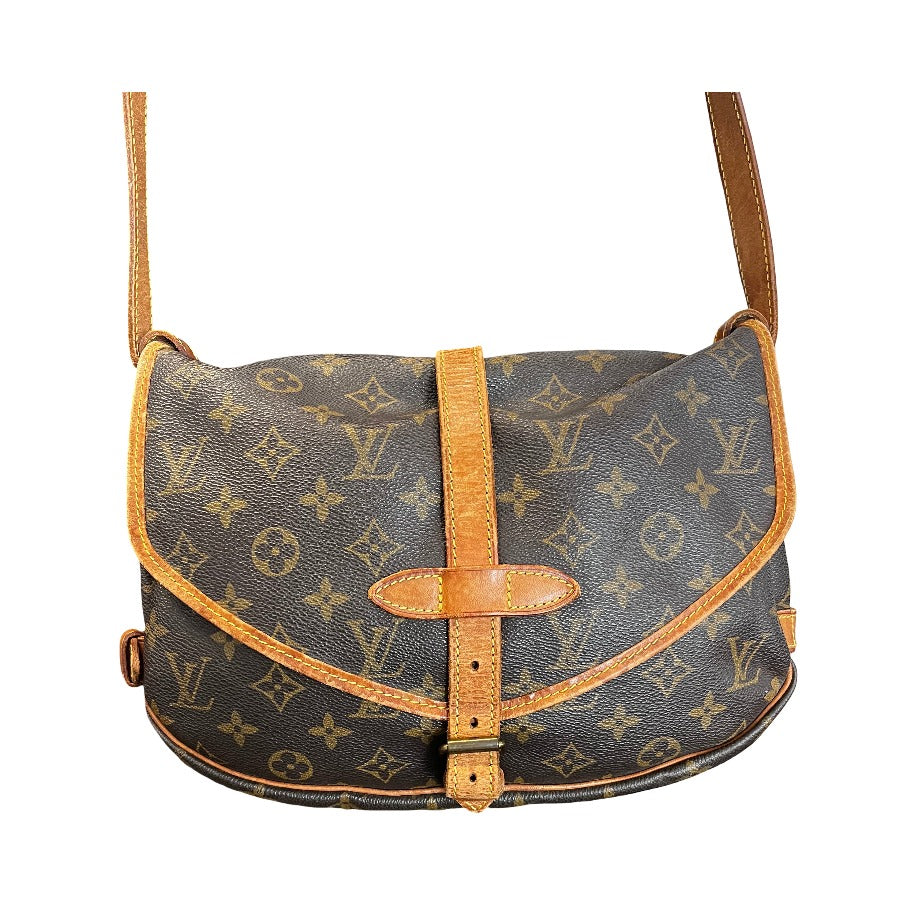 Louis Vuitton Saumur Monogram Canvas, Brown, Canvas, Shoulder Bag