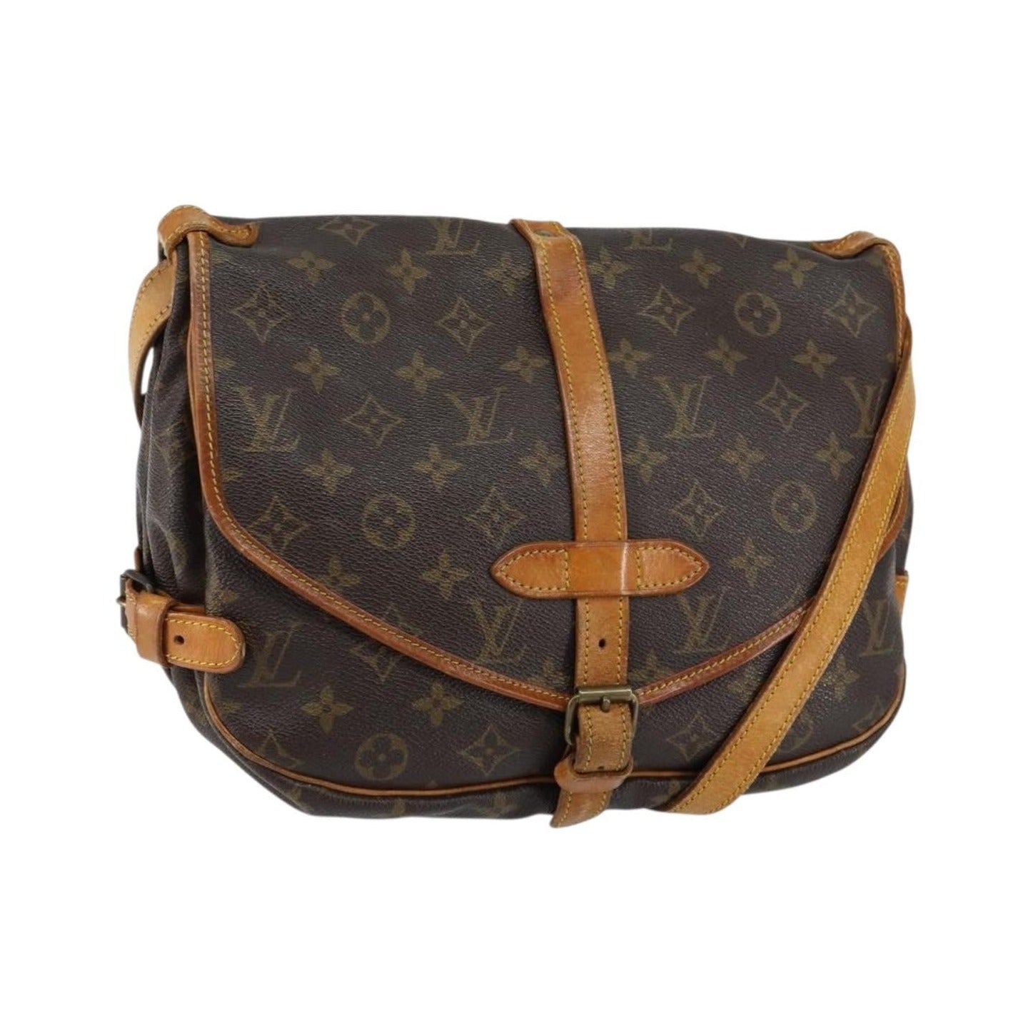 Louis Vuitton Saumur Monogram Canvas, Brown, Canvas, Shoulder Bag