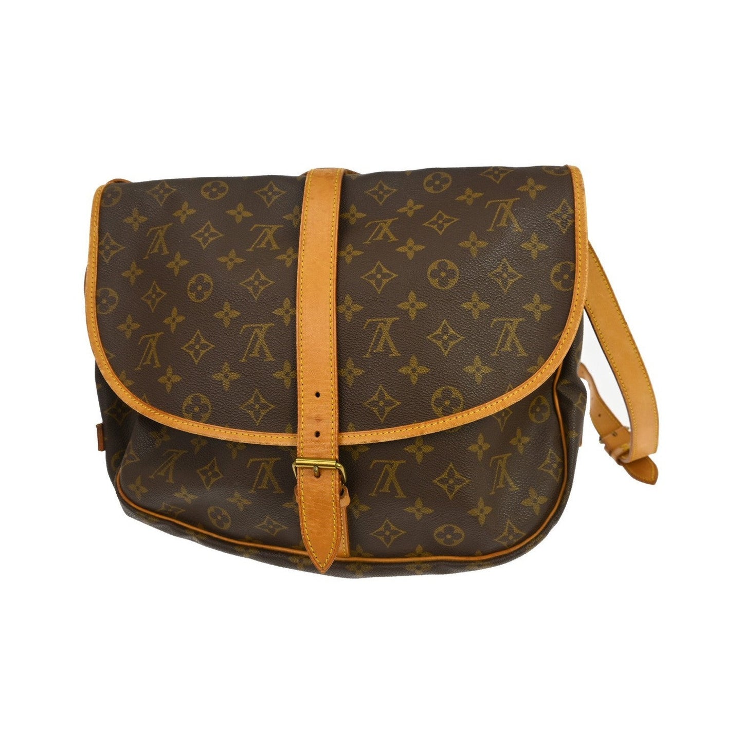 Louis Vuitton Saumur Monogram Canvas, Brown, Canvas, Shoulder Bag