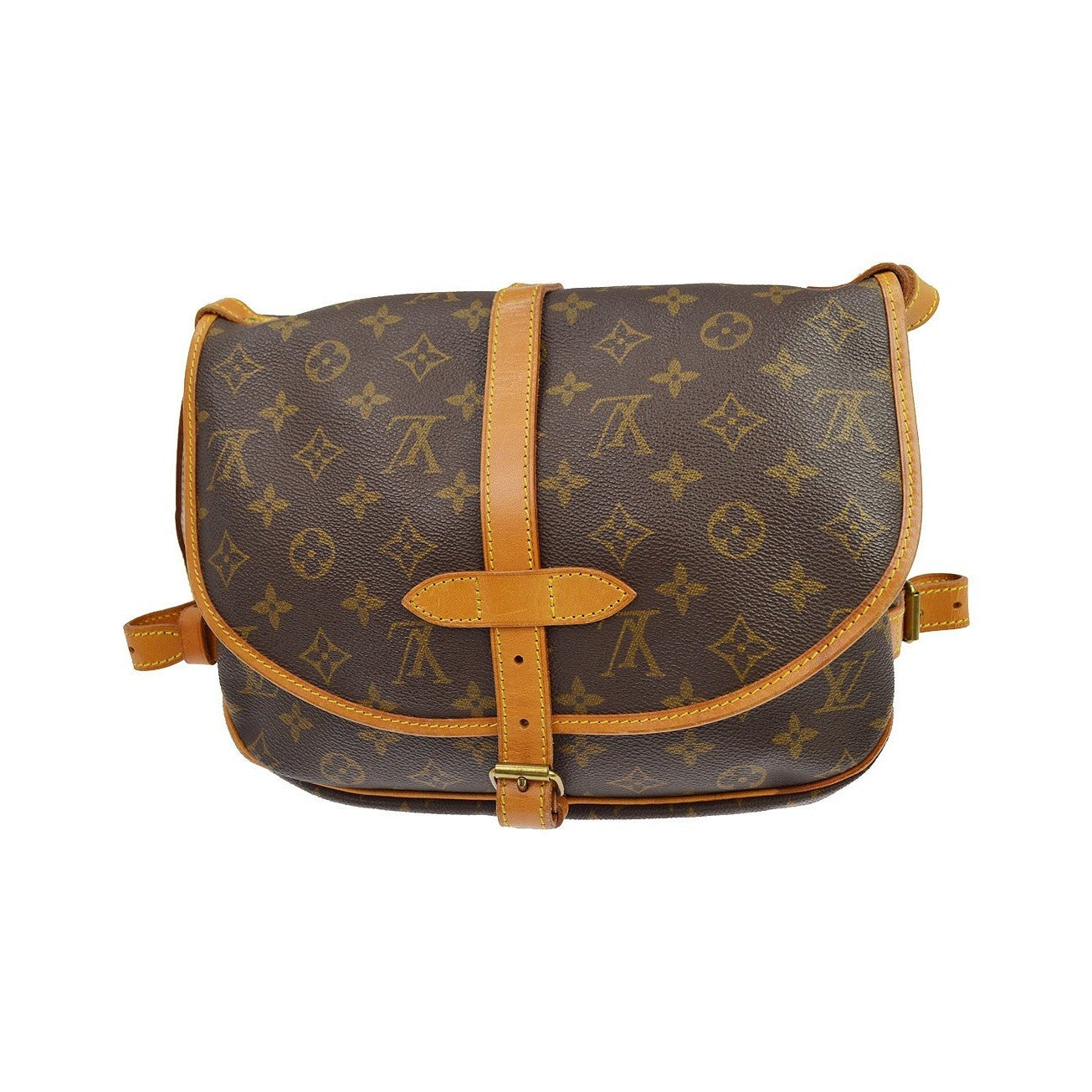 Louis Vuitton Saumur Monogram Canvas, Brown, Canvas, Handbag