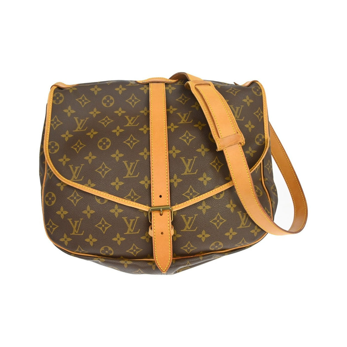 Louis Vuitton Saumur Monogram Canvas, Brown, Canvas, Shoulder Bag
