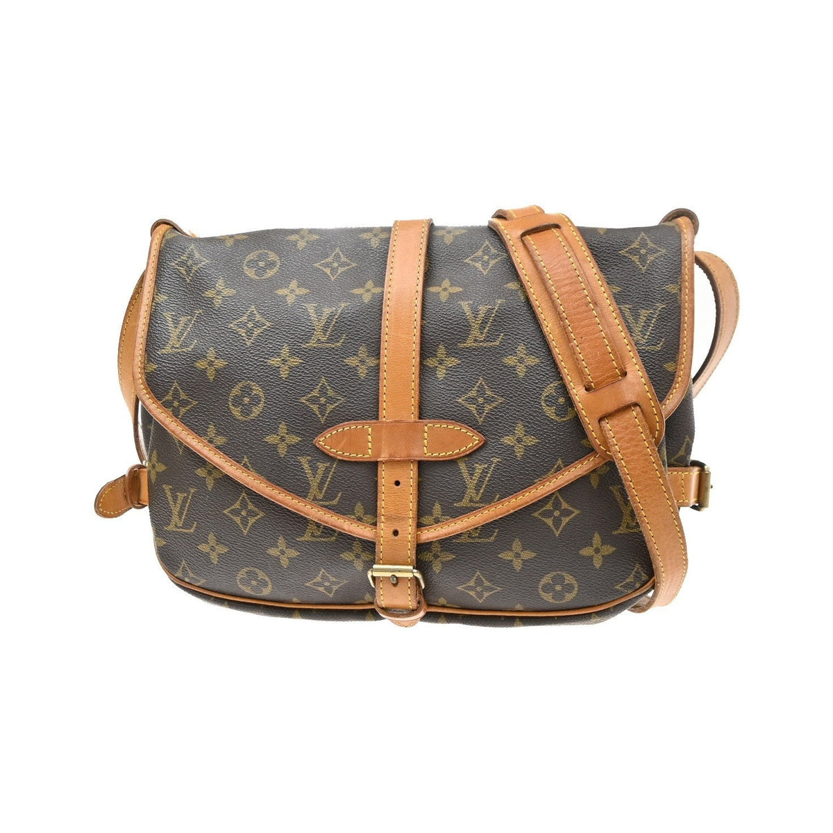 Louis Vuitton Saumur Monogram Canvas, Brown, Canvas, Shoulder Bag