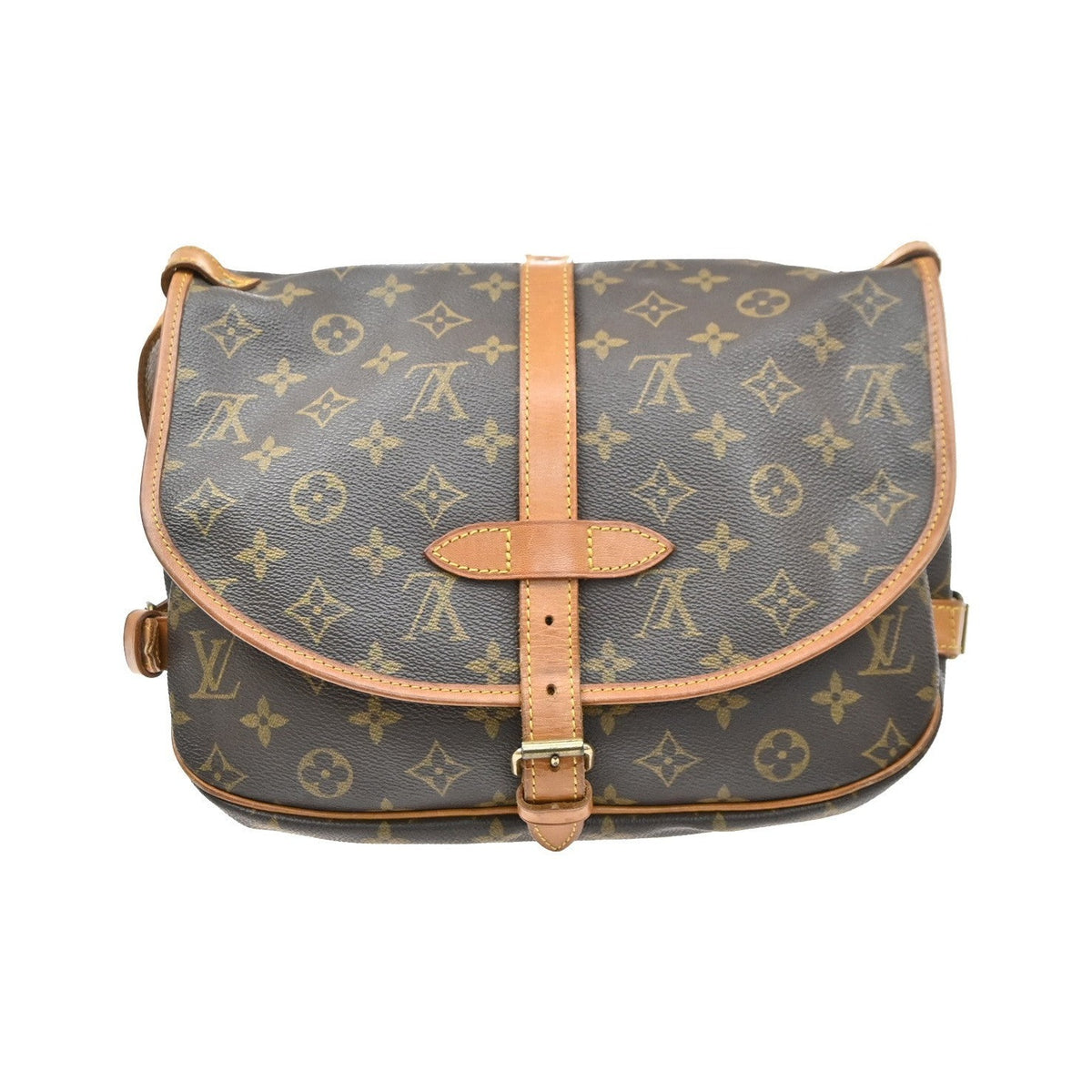 Louis Vuitton Saumur Monogram Canvas, Brown, Canvas, Shoulder Bag
