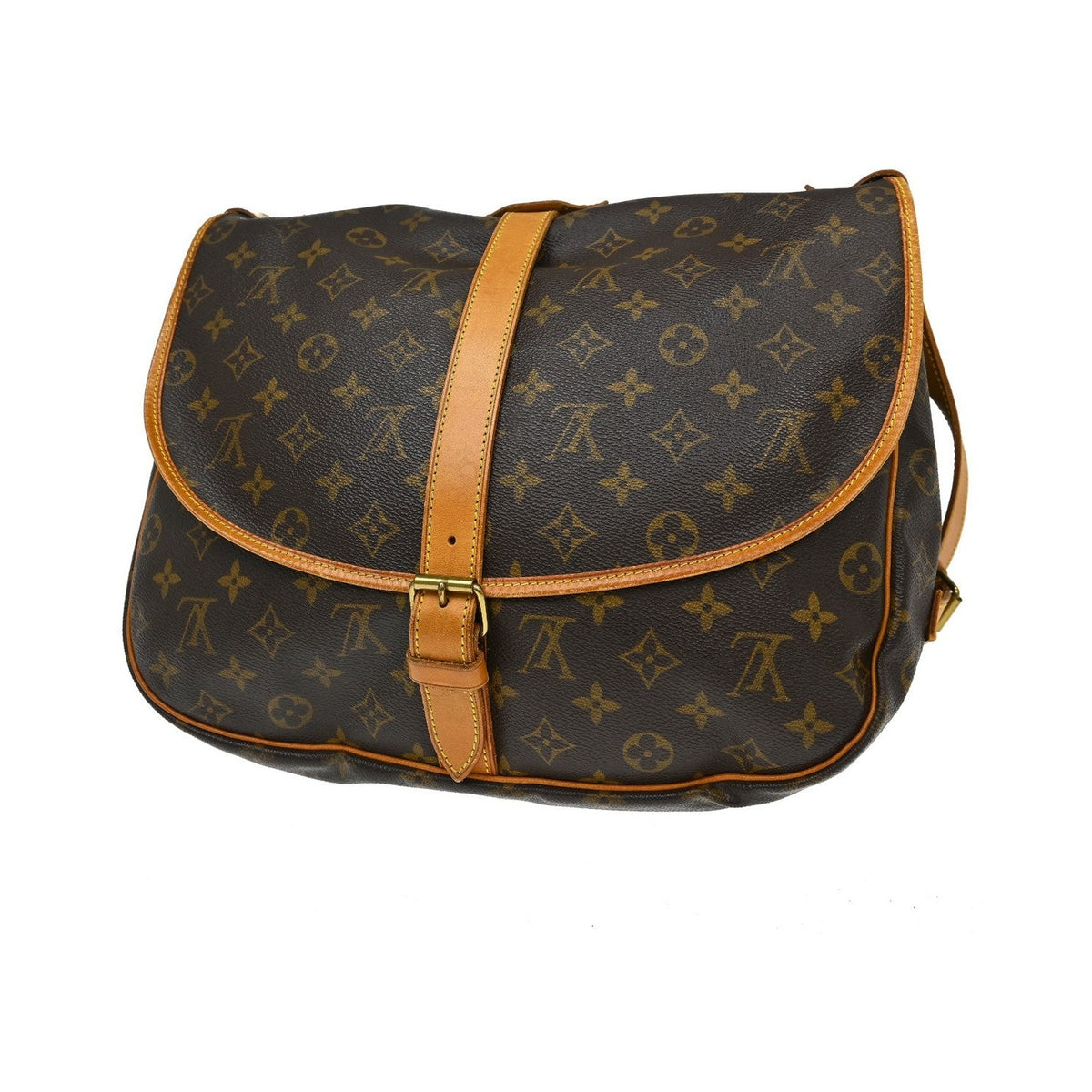 Louis Vuitton Saumur Monogram Canvas, Brown, Canvas, Handbag