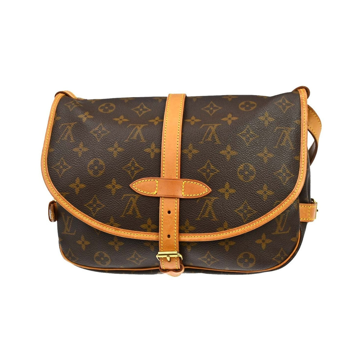 Louis Vuitton Saumur Monogram Canvas, Brown, Canvas, Shoulder Bag