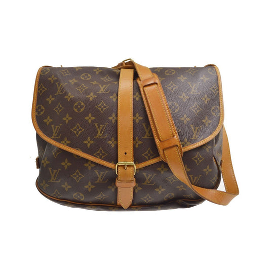 Louis Vuitton Saumur Monogram Canvas, Brown, Canvas, Shoulder Bag