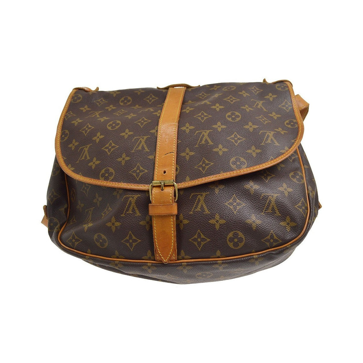 Louis Vuitton Saumur Monogram Canvas, Brown, Canvas, Shoulder Bag